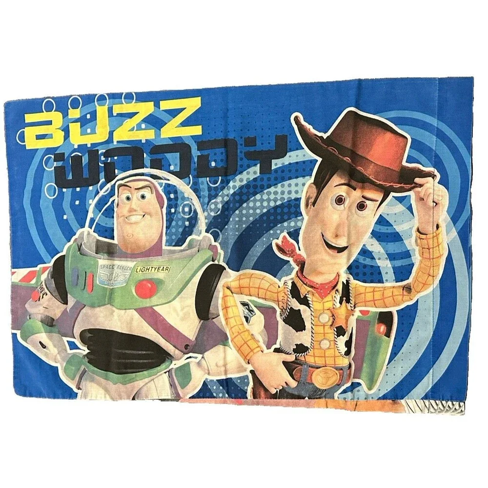 Vintage Buzz Lightyear Woody Toy Story Disney Standard Pillowcase